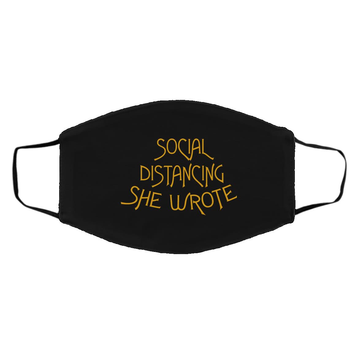 Social Distancing Mask, Black, Cloth Face Cover – Medium/Large