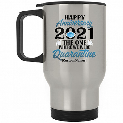 14 oz. Silver Travel Mug