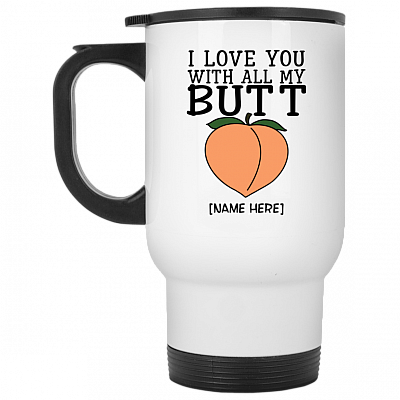 14 oz. White Travel Mug