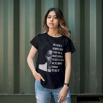 Alternative view of Amanda Gorman Poetry The Hill We Climb For There Is Always Light Inauguration Poem Dark T-shirt - V-neck