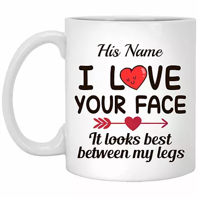 Personalized I Love, White, 11 oz. White Mug