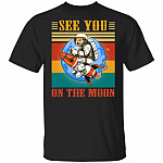 Dogecoin See You On The Moon T-Shirt, Black, Unisex T-Shirt