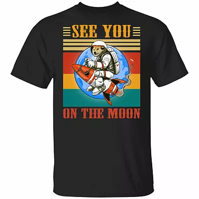 Dogecoin See You On The Moon T-Shirt, Black, Unisex T-Shirt