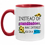 interest mug, White/Red, 11 oz. Accent Mug