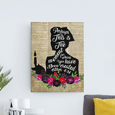 Alternative view of Nurse Framed Canvas - This Is The Moment For Which You Have Been Created Esther 4 14 Unframed Poster