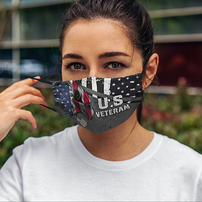 Alternative view of Us Veteran - Military Mask - Veteran Gifts Washable Reusable Custom Printed Cloth Face Mask Cover