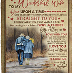 Wife Blanket, White, Cozy Plush Fleece Blanket - 50x60