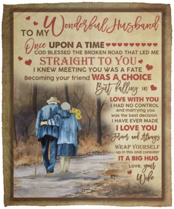 To My Wonderful Husband Once Upon Blanket, White, Cozy Plush Fleece Blanket - 50x60 To My Wonderful Husband Once Upon Blanket, White, Cozy Plush Fleece Blanket - 50x60