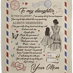 To My Daughter In This Blanket Mom, White, Cozy Plush Fleece Blanket - 50x60