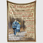 3VT. To My Wonderful Husband God Blessed blanket mockup2