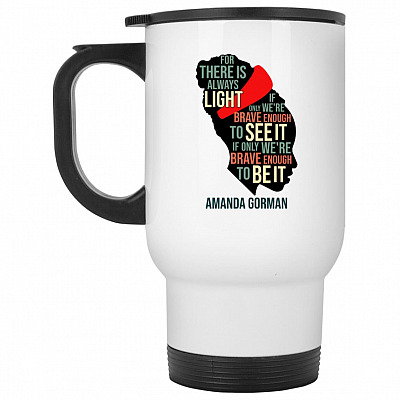 14 oz. White Travel Mug