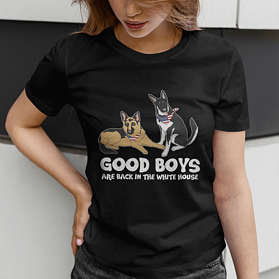 Alternative view of Good Boys Are Back in The White House Champ and Major Biden Dogs T-Shirt