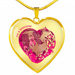 I'm a Survivor - Breast Cancer Gifts for Women - Heart Pendant Necklace - Heart Luxury Necklace (Gold Plated)