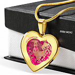 I'm a Survivor - Breast Cancer Gifts for Women - Heart Pendant Necklace - Heart Luxury Necklace (Gold Plated)