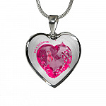 I'm a Survivor - Breast Cancer Gifts for Women - Heart Pendant Necklace - Heart Luxury Necklace (Silver)