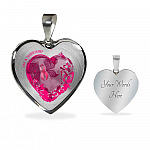 I'm a Survivor - Breast Cancer Gifts for Women - Heart Pendant Necklace - Heart Luxury Necklace (Silver)