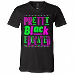 pretty vneck, Black, V-Neck T-Shirt
