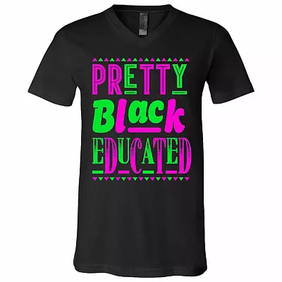 pretty vneck, Black, V-Neck T-Shirt