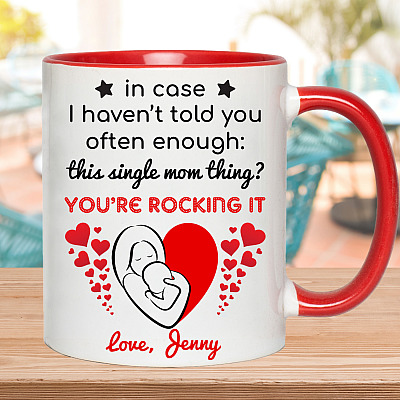 Alternative view of Personalized Mother's Day Accent Mug - In Case I Haven't Told You You're Rocking It Mug