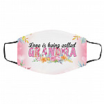 Grandma Mask, White, Cloth Face Cover – Medium/Large