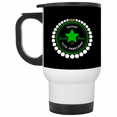 14 oz. White Travel Mug