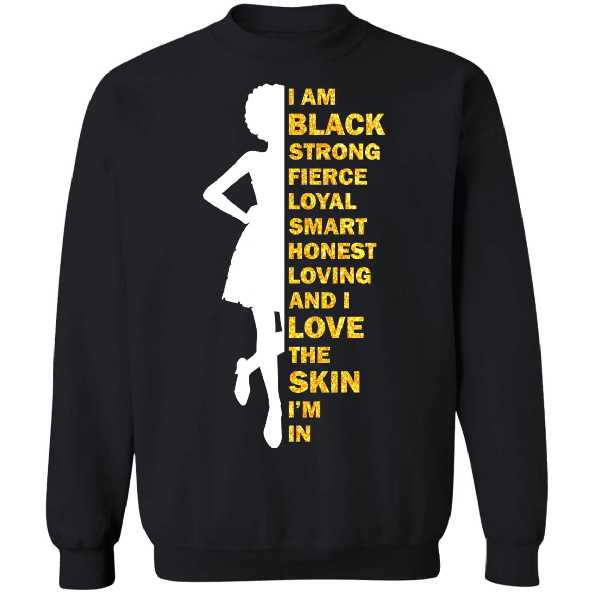 Black African American Women - Afro Queen Women Empowerment Hoodie - Sweatshirt, Black, Sweatshirt