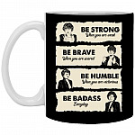 Golden Be Strong mug, Black, 11 oz. White Mug