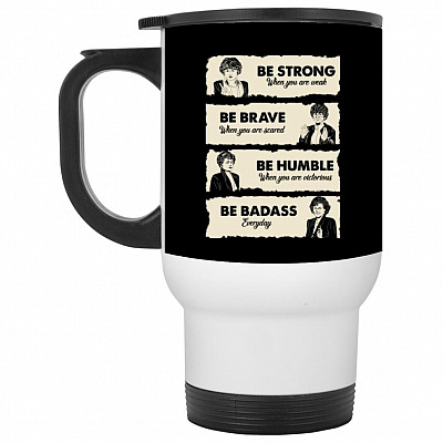 14 oz. White Travel Mug