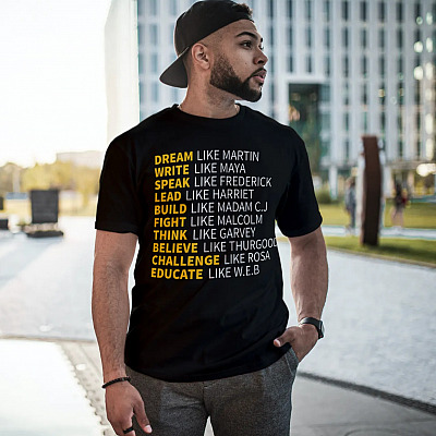 Alternative view of Black Leaders First Dream Like Martin Write Like Maya T-shirt - Black History Afican American Pride Shirt