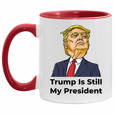 Trump Accent Mug, White/Red, 11 oz. Accent Mug