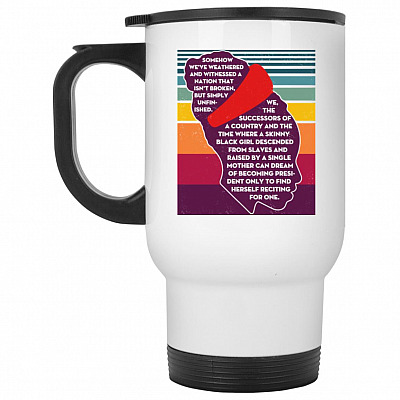 14 oz. White Travel Mug