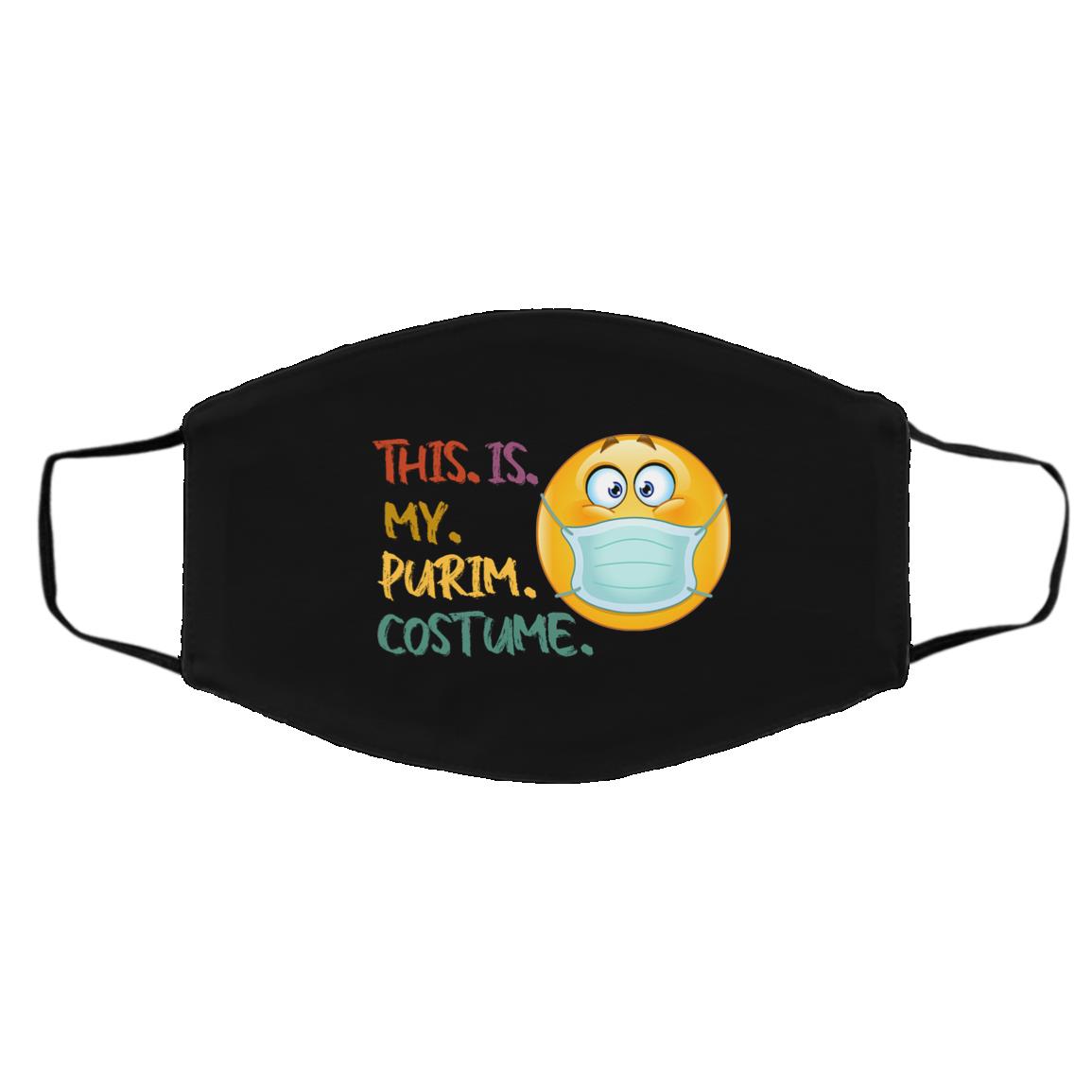 This Is My Purim, Black, Cloth Face Cover – Medium/Large