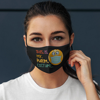 Alternative view of This Is My Purim Costume Jewish Face Mask Purim 2021 Washable Reusable Custom Printed Cloth Face Mask Cover