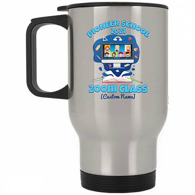14 oz. Silver Travel Mug