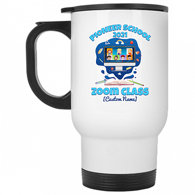 14 oz. White Travel Mug