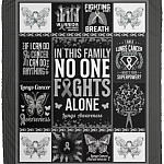 Lungs Blanket, White, Cozy Plush Fleece Blanket - 50x60