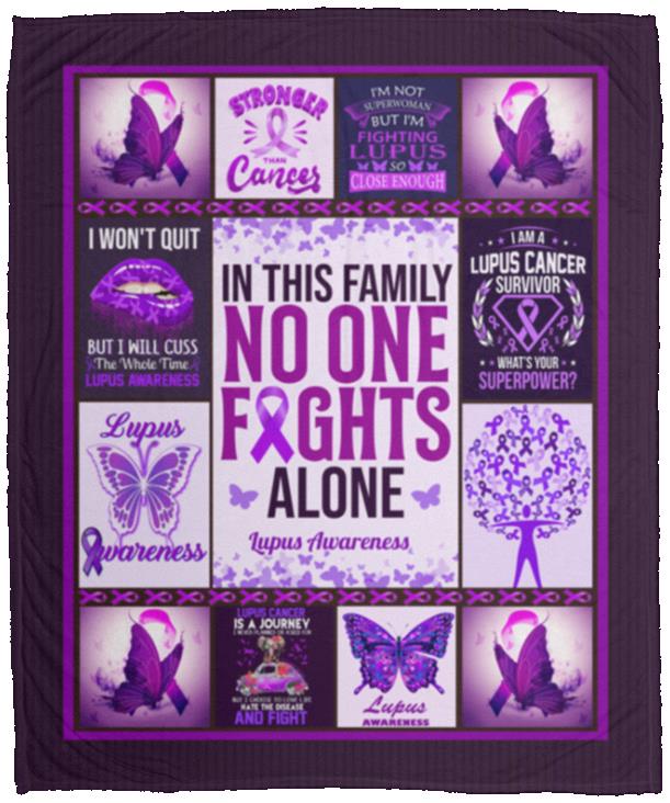 Lupus Blanket, White, Cozy Plush Fleece Blanket - 50x60