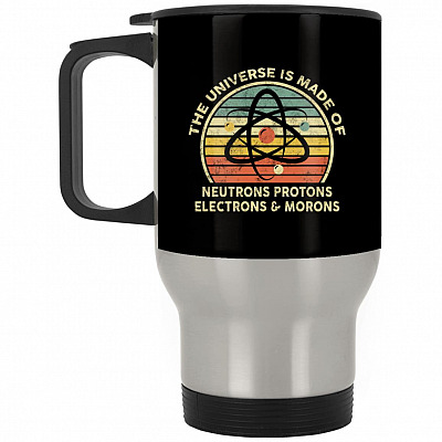 14 oz. Silver Travel Mug