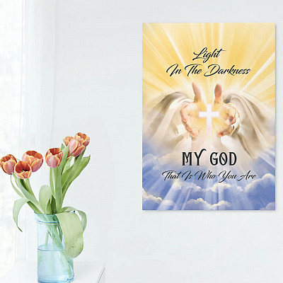 Alternative view of Light In The Darkness My God That Is Who You Are Framed Canvas - Unframed Poster - My God My Light Wall Art