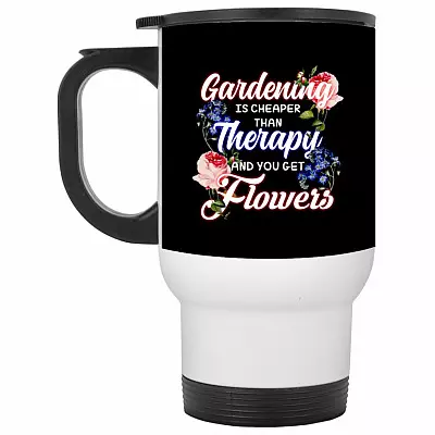 14 oz. White Travel Mug