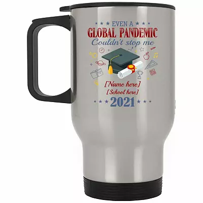 14 oz. Silver Travel Mug