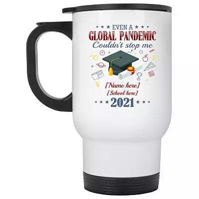14 oz. White Travel Mug