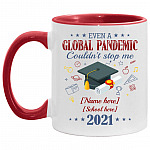 Personalized Accent Mug, White/Red, 11 oz. Accent Mug