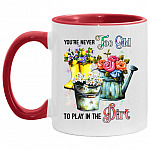 You Are Never Too Old, White/Red, 11 oz. Accent Mug