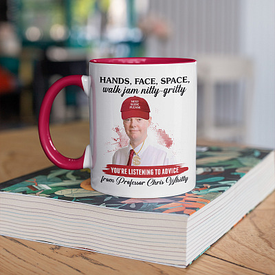 Alternative view of Chris Whitty Next Slide Please Accent Mug - Chris Whitty Meme Accent Mug