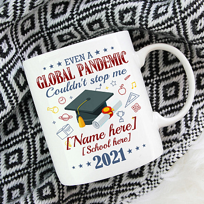 Alternative view of Personalized Even A Global Pandemic Couldn't Stop Me Funny Graduation 2021 Ceramic Coffee Mug - Beer Stein
