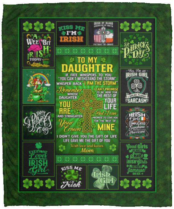 Mom To My Daughter If Fate, White, Cozy Plush Fleece Blanket - 50x60