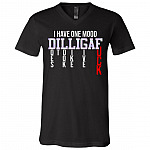 I Have One Mood DILLIGAF, Black, V-Neck T-Shirt I Have One Mood DILLIGAF, Black, V-Neck T-Shirt