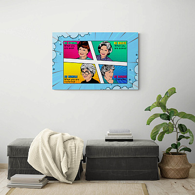 Alternative view of Pop Art Be Strong Be Brave Be Humble Be Badass Gold Girl Wrapped Framed Canvas Prints - Unframed Poster