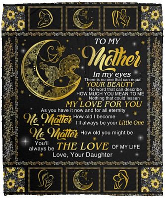 To My Mom Mink Blanket From Daughter, White, Cozy Plush Fleece Blanket - 50x60